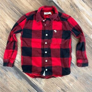 Abercrombie Kids Red and Black Checkered Shirt